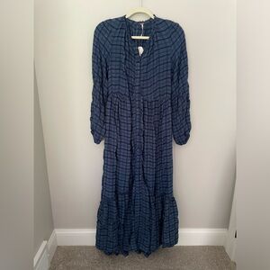 NWT Free people Edie maxi dress Blue - XS